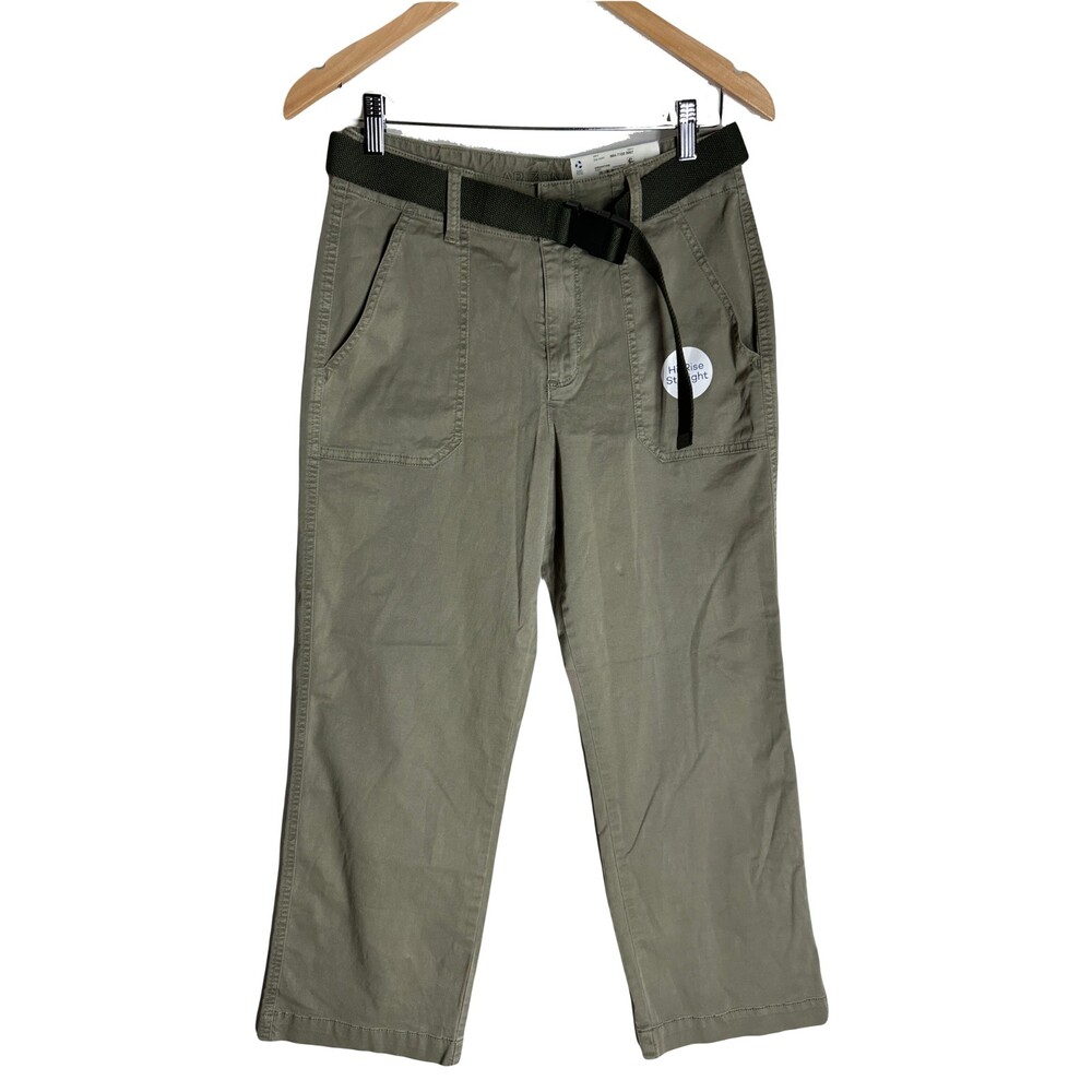 NWT WOMENS JUNIOR'S ARIZONA WORK UNIFORM  KHAKI Size 7 Belted High Rise